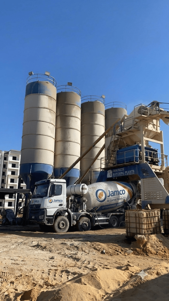 JAMCO ready-mix concrete batching plant in Egypt